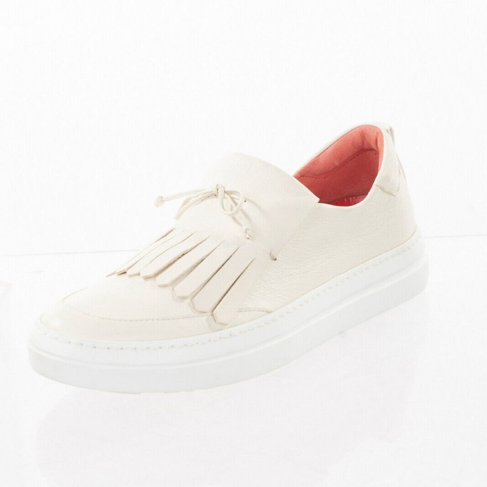 PAS DE ROUGE Leather Sneakers - Picture 2 of 4